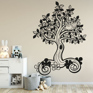 Wandtattoo Baum mit Eule für das Kinderzimmer – verspielte Dekoidee - Sunnywall - Individualität trifft Design