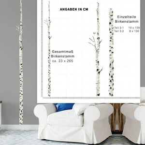 Wandtattoo Birkenstamm Zauberhafter Birkenhain für natürliche Wandgestaltung - Sunnywall - Individualität trifft Design