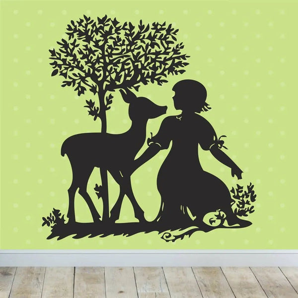 Wandtattoo Brüderchen und Schwesterchen Märchen Bookish Scherenschnitt Deko - Sunnywall - Individualität trifft Design