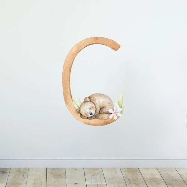 Wandtattoo Buchstaben Waldtiere – Alphabet Aufkleber für Wand & Tür - Sunnywall - Individualität trifft Design