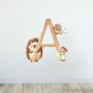 Wandtattoo Buchstaben Waldtiere – Alphabet Aufkleber für Wand & Tür - Sunnywall - Individualität trifft Design