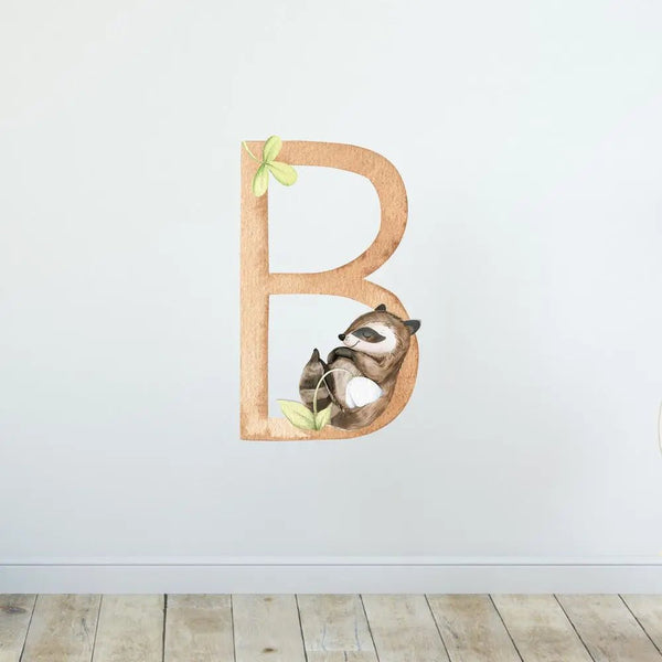 Wandtattoo Buchstaben Waldtiere – Alphabet Aufkleber für Wand & Tür - Sunnywall - Individualität trifft Design