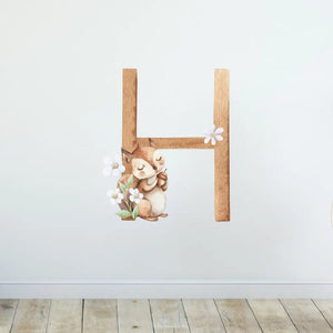 Wandtattoo Buchstaben Waldtiere – Alphabet Aufkleber für Wand & Tür - Sunnywall - Individualität trifft Design