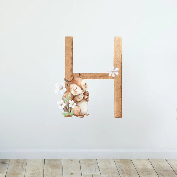 Wandtattoo Buchstaben Waldtiere – Alphabet Aufkleber für Wand & Tür - Sunnywall - Individualität trifft Design