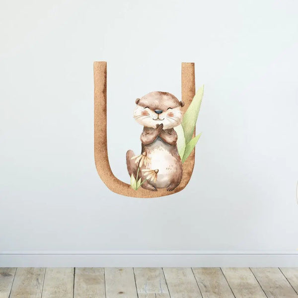 Wandtattoo Buchstaben Waldtiere – Alphabet Aufkleber für Wand & Tür - Sunnywall - Individualität trifft Design