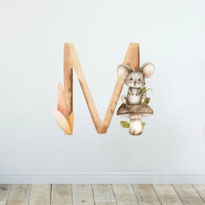 Wandtattoo Buchstaben Waldtiere – Alphabet Aufkleber für Wand & Tür - Sunnywall - Individualität trifft Design