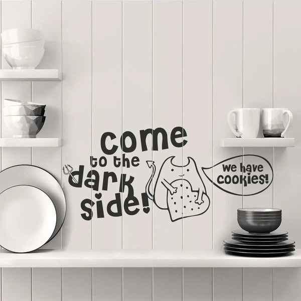 Wandtattoo Come to the Dark Side – We Have Cookies | Lustiger Wandaufkleber für Sci-Fi- & Geek-Fans - Sunnywall - Individualität trifft Design