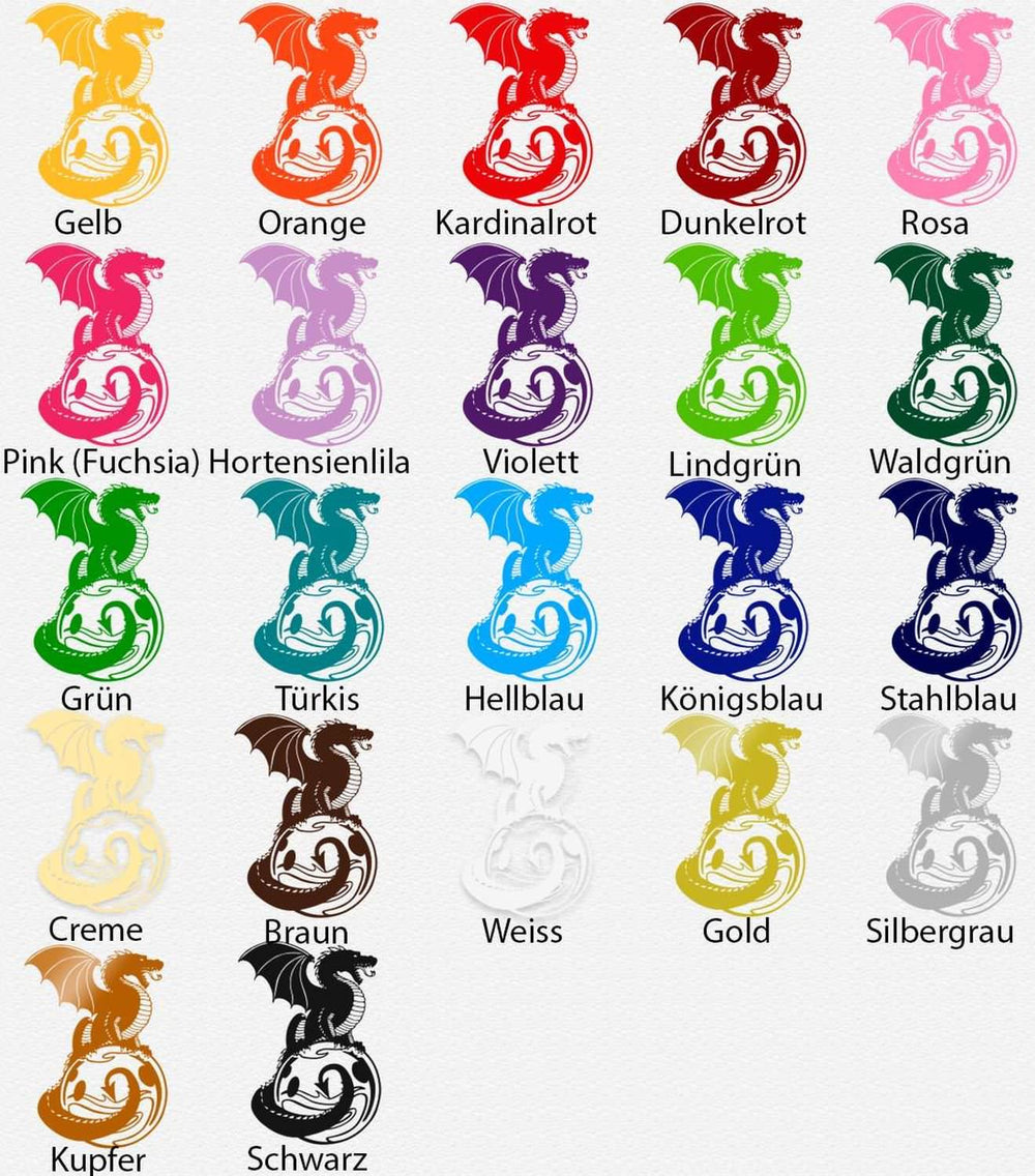 Wandtattoo Drache Fantasy Wandaufkleber mit Glaskugel oder Planet - Sunnywall - Individualität trifft Design