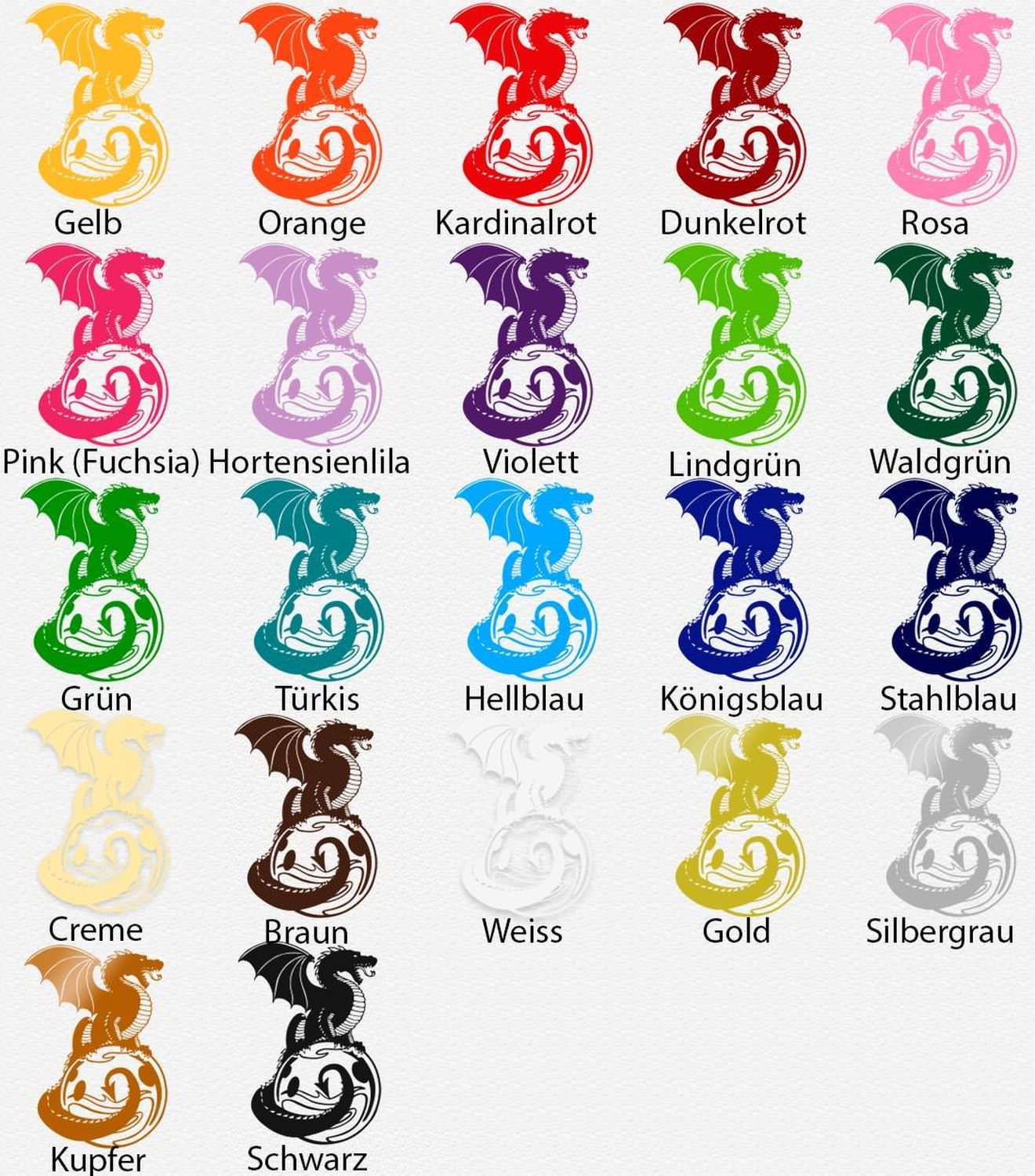 Wandtattoo Drache Fantasy Wandaufkleber mit Glaskugel oder Planet - Sunnywall - Individualität trifft Design