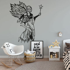 Wandtattoo Dunkle Fee – Magische Wanddeko für Jugendzimmer & Mädchenzimmer - Sunnywall - Individualität trifft Design