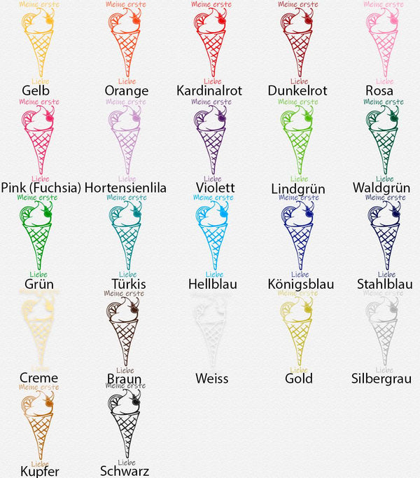 Wandtattoo Eiscreme Meine erste Liebe - Sunnywall - Individualität trifft Design