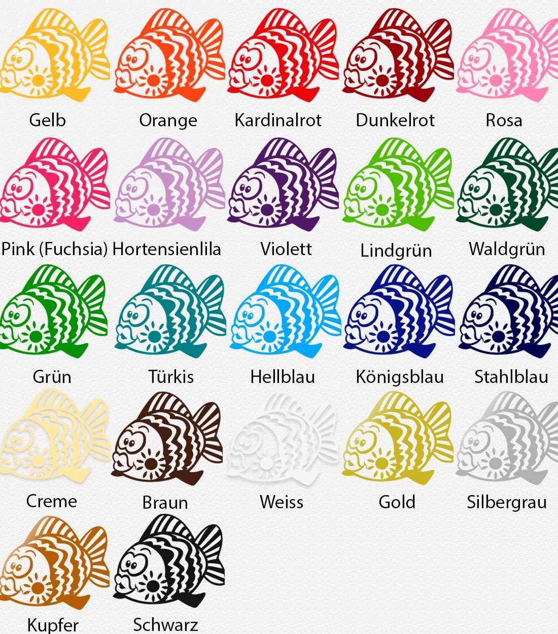 Wandtattoo Fisch Kinderzimmer Fröhlicher Meeresbewohner für kleine Entdecker - Sunnywall - Individualität trifft Design