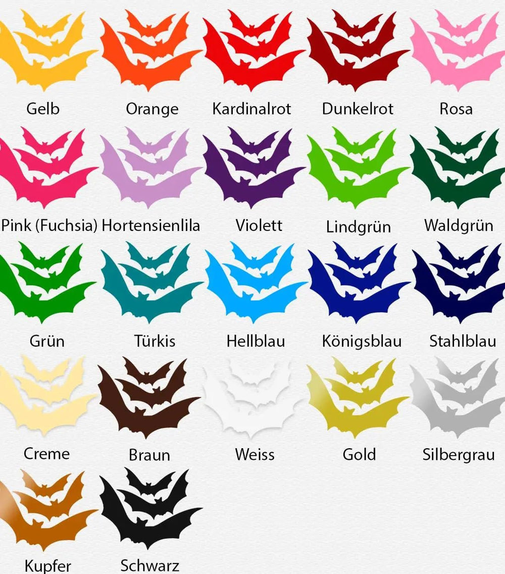 Wandtattoo Fledermaus 3er Set – Halloween Wandsticker in drei Größen - Sunnywall - Individualität trifft Design