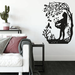 Wandtattoo Frau Holle Goldmarie Märchen Scherenschnitt Kinderzimmer - Sunnywall - Individualität trifft Design