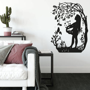 Wandtattoo Frau Holle Goldmarie Märchen Scherenschnitt Kinderzimmer - Sunnywall - Individualität trifft Design