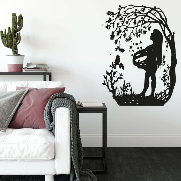 Wandtattoo Frau Holle Goldmarie Märchen Scherenschnitt Kinderzimmer - Sunnywall - Individualität trifft Design