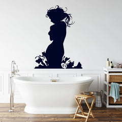 Wandtattoo Frau Wasser – Sinnliche Silhouette im Wellenmotiv - Sunnywall - Individualität trifft Design