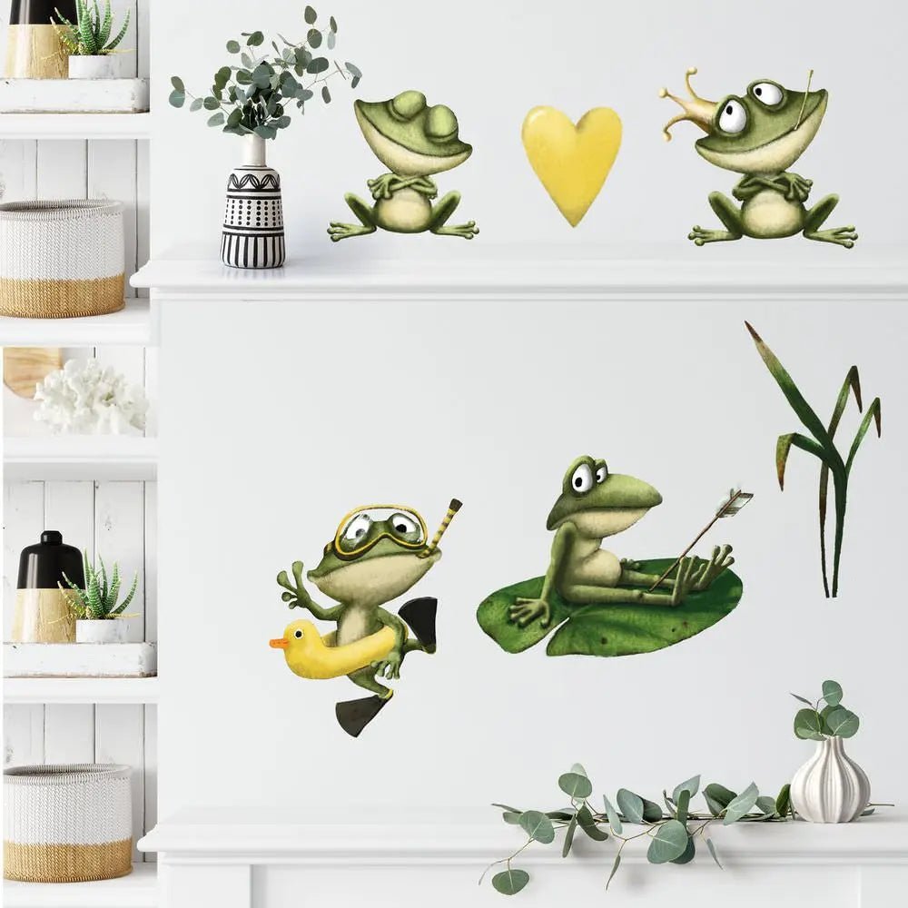 Wandtattoo Frosch Bad Wandaufkleber Sunnywall Sticker Set - Sunnywall - Individualität trifft Design