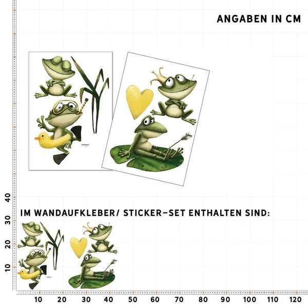 Wandtattoo Frosch Bad Wandaufkleber Sunnywall Sticker Set - Sunnywall - Individualität trifft Design