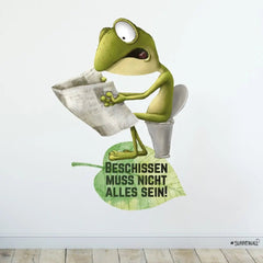 Wandtattoo Frosch WC Spruch Badezimmer Wandaufkleber Sunnywall Sticker Set - Sunnywall - Individualität trifft Design