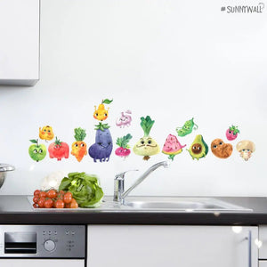 Wandtattoo Frucht Kinderzimmer Wandaufkleber Set 2 - Sunnywall - Individualität trifft Design