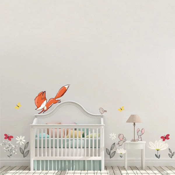 Wandtattoo Fuchs Maus – Zauberhaftes Tier-Set für Kinderzimmerwände - Sunnywall - Individualität trifft Design