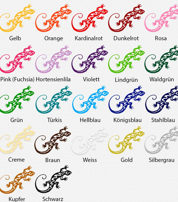 Wandtattoo Gecko Tribal Stil Eidechse klein Deko für Wand & Möbel - Sunnywall - Individualität trifft Design