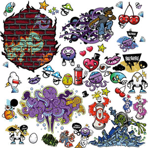 Wandtattoo Graffiti Set – XXL Streetstyle Deko fürs Jugendzimmer - Sunnywall - Individualität trifft Design