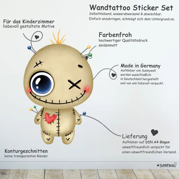 Wandtattoo Halloween Kinderzimmer Wandaufkleber Sunnywall Sticker Set - Sunnywall - Individualität trifft Design