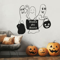 Wandtattoo Halloween niedliche drei Geister | Gruseliger Wandaufkleber für die Halloween-Dekoration im Kinderzimmer - Sunnywall - Individualität trifft Design