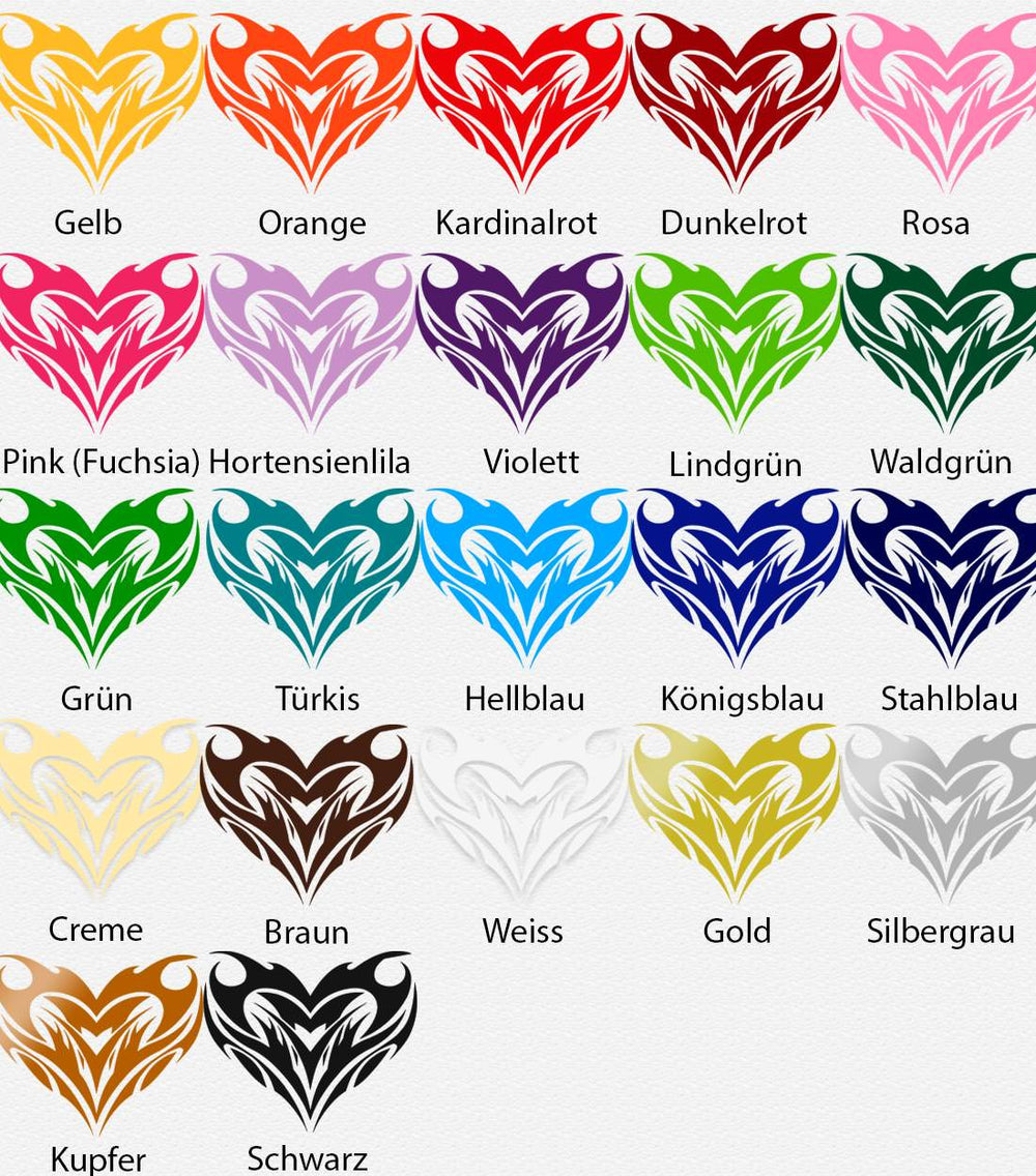 Wandtattoo Herz Tribal – Symbolstarkes Wandmotiv mit geschwungenem Design - Sunnywall - Individualität trifft Design