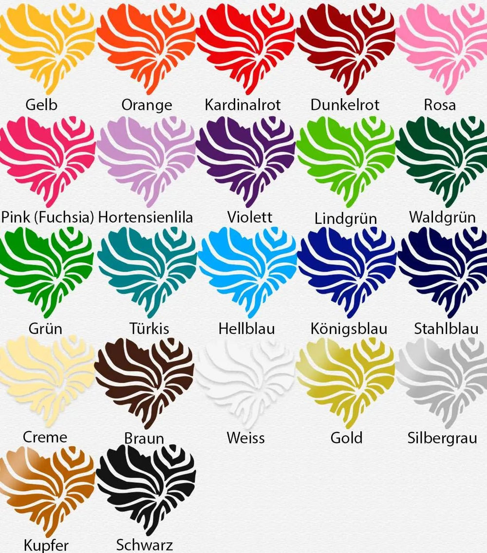 Wandtattoo Herz Zebra – Stilvolles Herzmotiv im Zebra-Look - Sunnywall - Individualität trifft Design