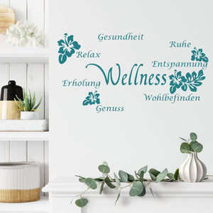 Wandtattoo Hibiskus Bad – Florale Wellness-Deko für Wände & Fliesen - Sunnywall - Individualität trifft Design