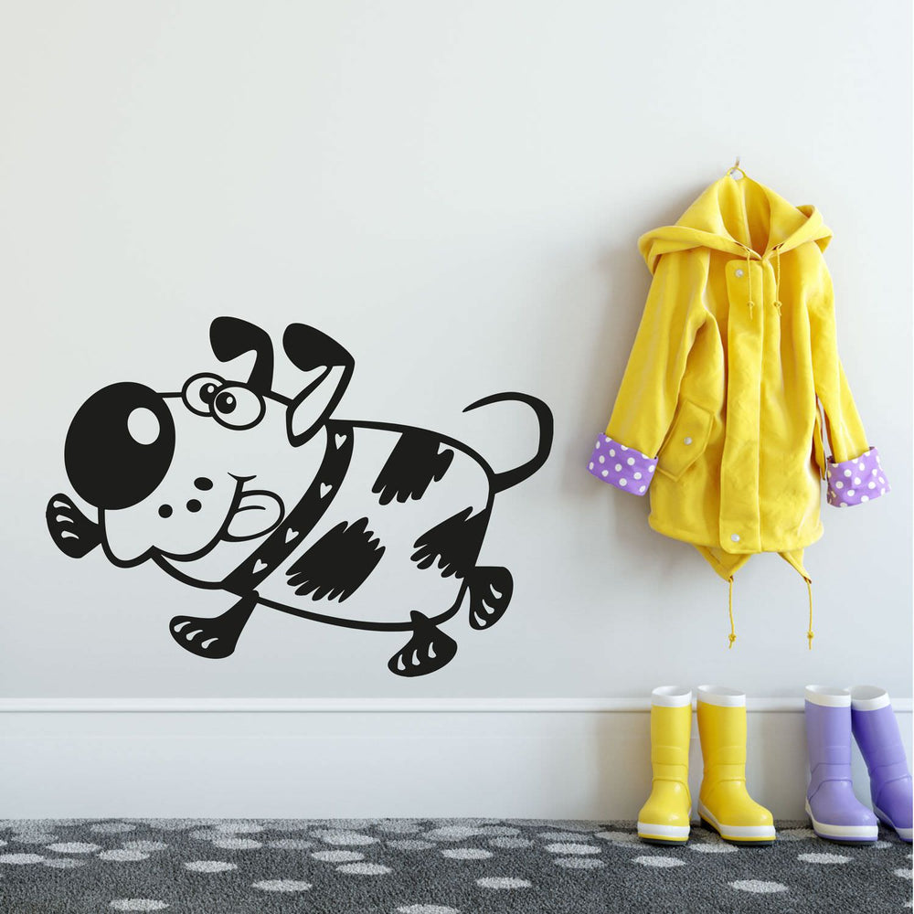 Wandtattoo Hund Comic – Lustiges Hundefigur-Motiv für Flur, Küche oder Kinderzimmer - Sunnywall - Individualität trifft Design