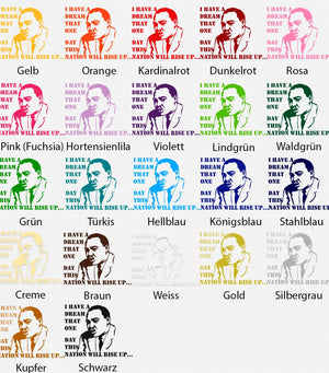 Wandtattoo I Have a Dream – Motivierende Botschaft mit Dr. King Silhouette - Sunnywall - Individualität trifft Design