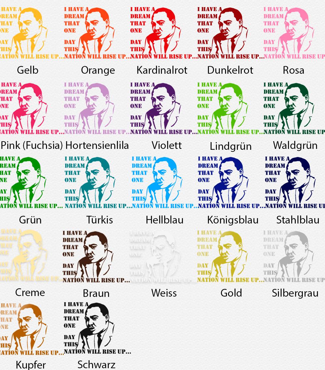 Wandtattoo I Have a Dream – Motivierende Botschaft mit Dr. King Silhouette - Sunnywall - Individualität trifft Design