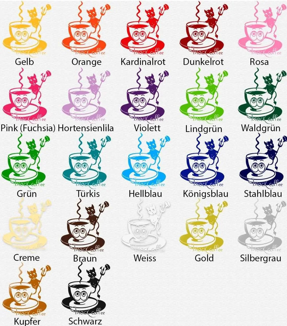Wandtattoo Kaffeetasse Teufel – Freche Kaffee-Deko mit Charakter - Sunnywall - Individualität trifft Design