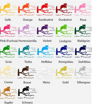 Wandtattoo Katzen Spruch – „Hunde haben Herrchen. Katzen haben Personal!“ - Sunnywall - Individualität trifft Design