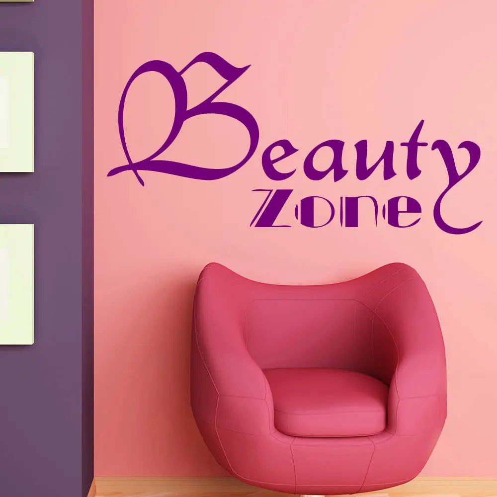 Wandtattoo Kosmetikstudio Beauty Zone Schriftzug für Wellnessbereich - Sunnywall - Individualität trifft Design