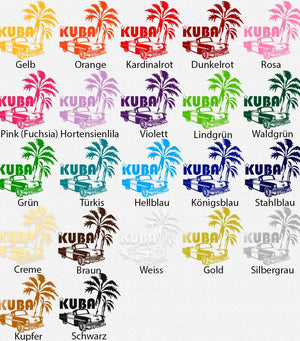 Wandtattoo Kuba Oldtimer Retro Style – Vintage Auto mit Palmen als Wanddeko - Sunnywall - Individualität trifft Design