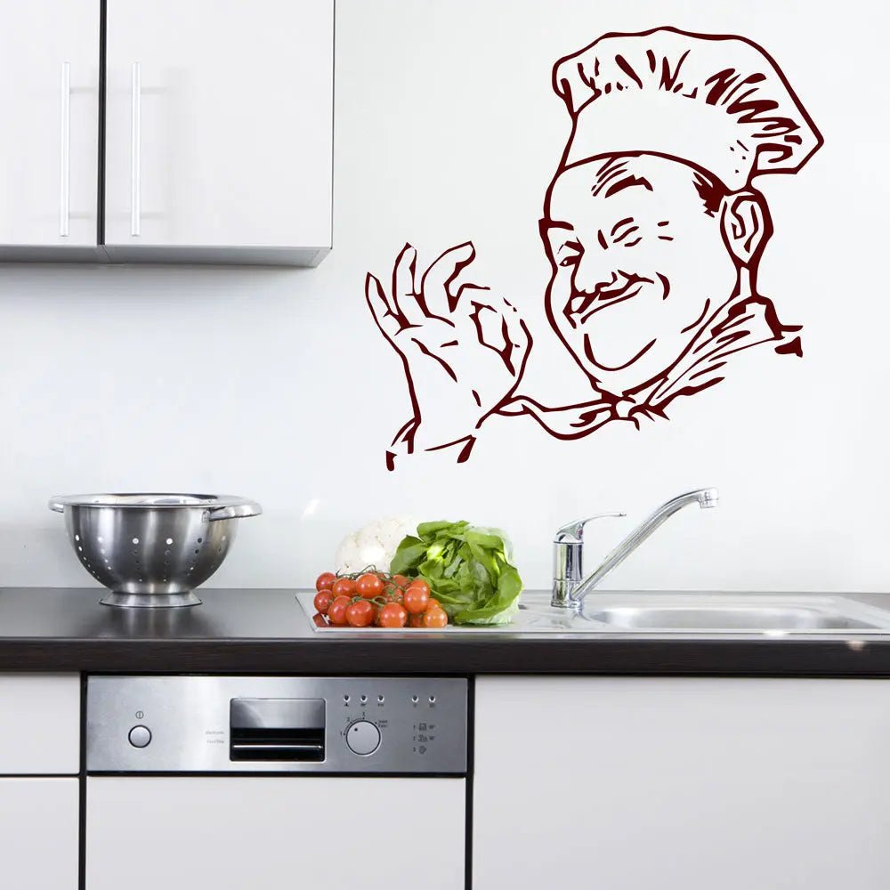 Wandtattoo Küche Koch – Humorvolle Küchenchef-Deko für Ihre Wand Gourmet Koch Küchenchef Saucier - Sunnywall - Individualität trifft Design