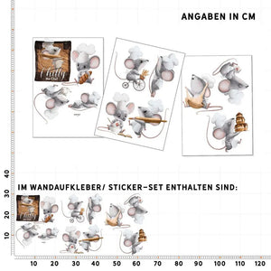 Wandtattoo Küchenmaus Chilly Wandaufkleber Set - Sunnywall - Individualität trifft Design