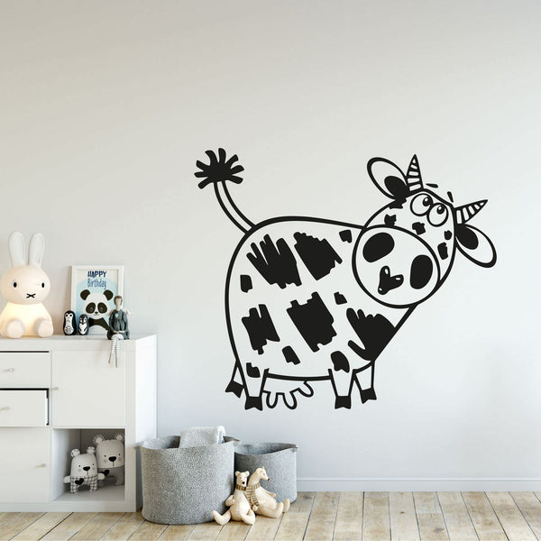 Wandtattoo Kuh Bauernhof Lustige Wanddeko für Küche und Kinderzimmer - Sunnywall - Individualität trifft Design