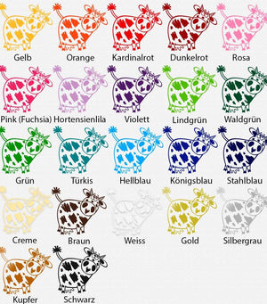 Wandtattoo Kuh Bauernhof Lustige Wanddeko für Küche und Kinderzimmer - Sunnywall - Individualität trifft Design
