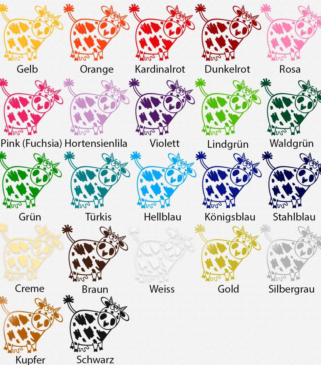 Wandtattoo Kuh Bauernhof Lustige Wanddeko für Küche und Kinderzimmer - Sunnywall - Individualität trifft Design