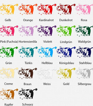 Wandtattoo Kuh Lustiger Bauernhof-Look für Küche oder Kinderzimmer - Sunnywall - Individualität trifft Design