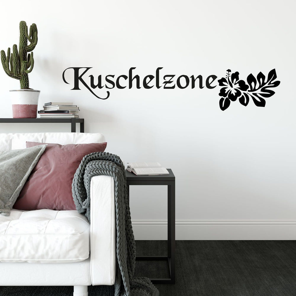 Wandtattoo Kuschelzone – gemütlicher Schriftzug für Sofa & Schlafzimmer - Sunnywall - Individualität trifft Design