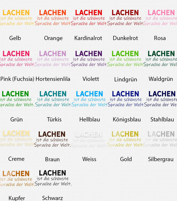 Wandtattoo Lachen ist die schönste Sprache der Welt Spruch Zitat Wandaufkleber - Sunnywall - Individualität trifft Design