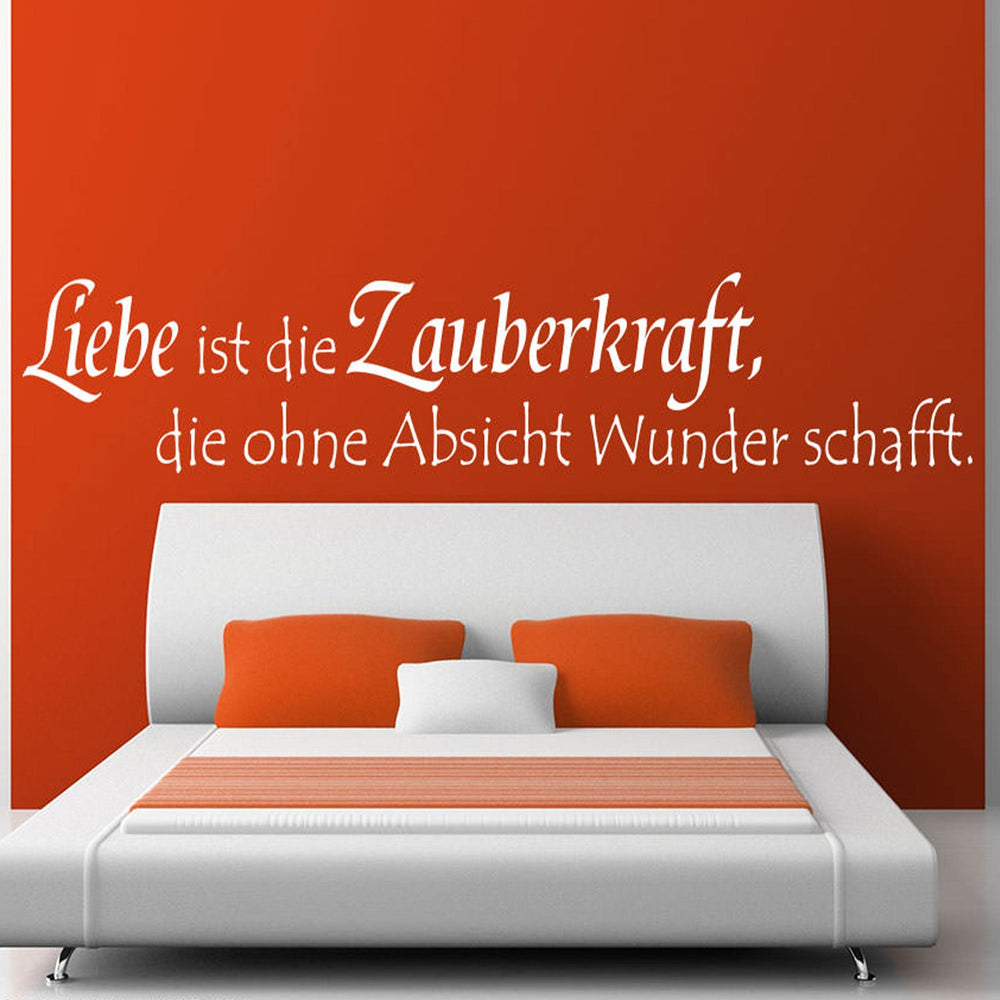 Wandtattoo Liebe Zitat – Liebe ist die Zauberkraft die Wunder schafft - Sunnywall - Individualität trifft Design