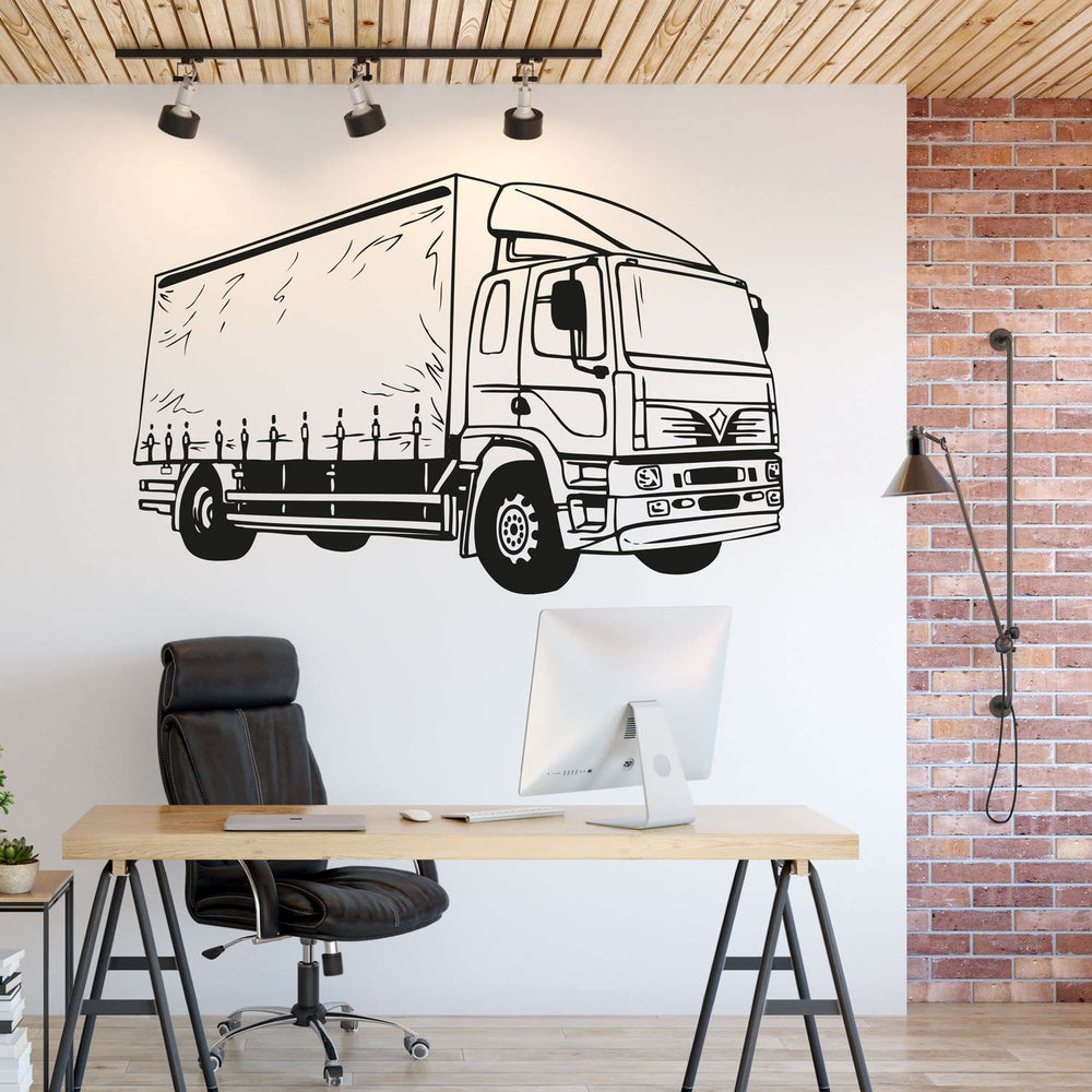 Wandtattoo LKW Kinderzimmer – Technisches LKW-Motiv für kleine Fahrzeugfans - Sunnywall - Individualität trifft Design